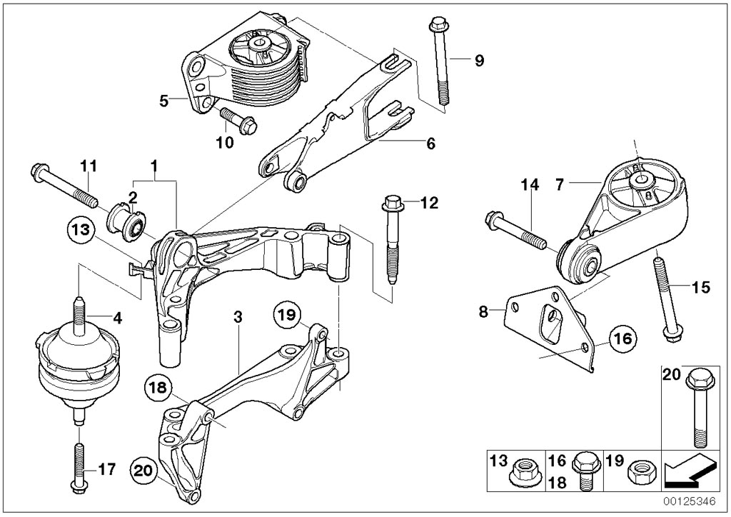 MINI R50/Coupe/One 1.4d/ECE/Engine And Transmission Suspension/Engine