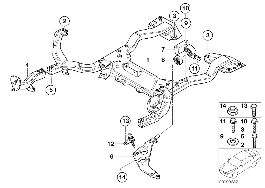 MINI R53/Coupe/Cooper S/ECE/Front Axle/Front Axle Support/wishbone