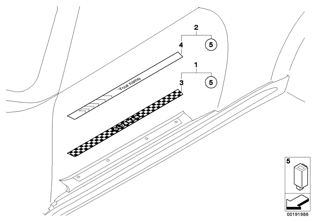 MINI D/ECE/Vehicle Trim/Retrofit Kit, Door Entry